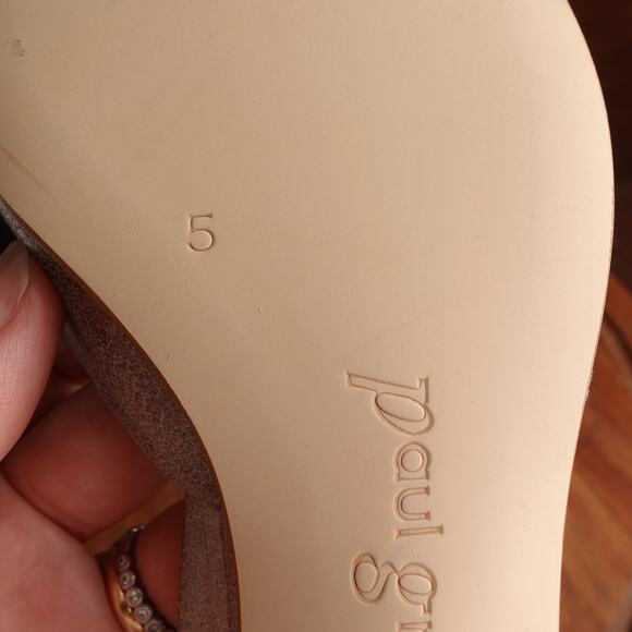 Paul Green Heels WMS SZ UK 5 US 7.5 Gray Julia Brushed Shimmer Suede Kitten Shoe - Picture 13 of 13